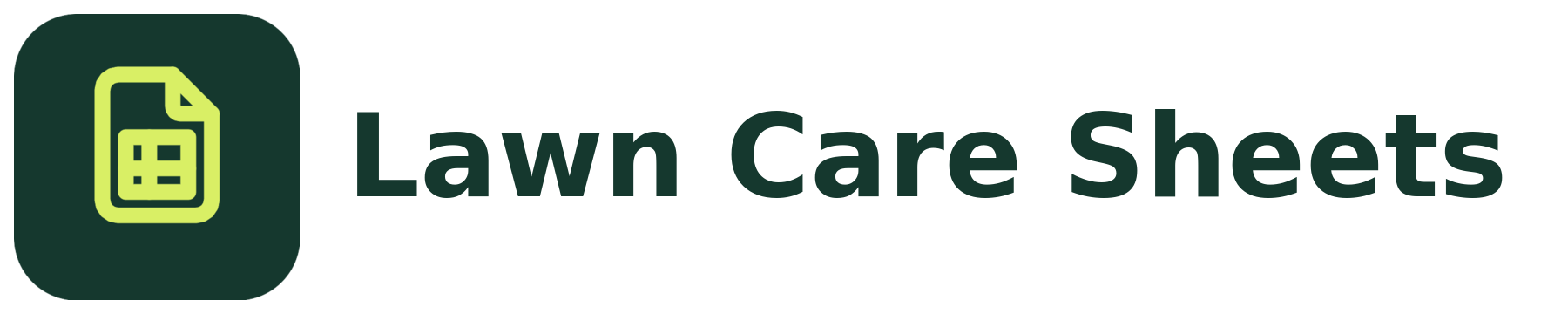 Lawn Care Sheets